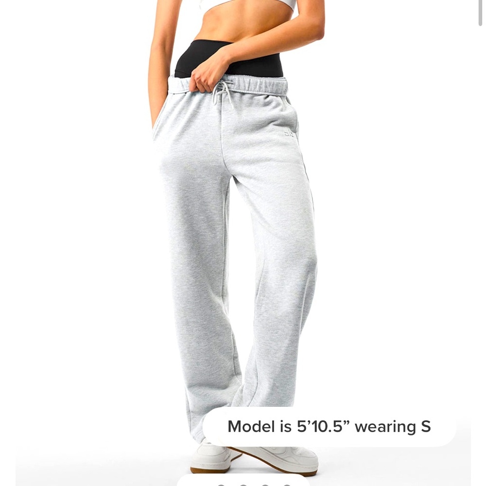 Alo Yoga accolade straight leg sweatpant grey S